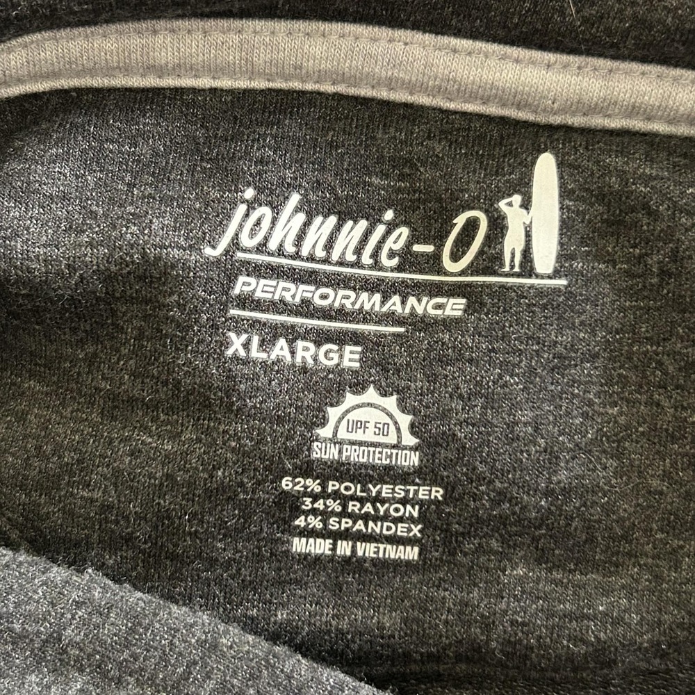Johnnie-O Hoodie Mens XL Black Remmy Performance UPF 50 Pullover Lightweight - Picture 6 of 13